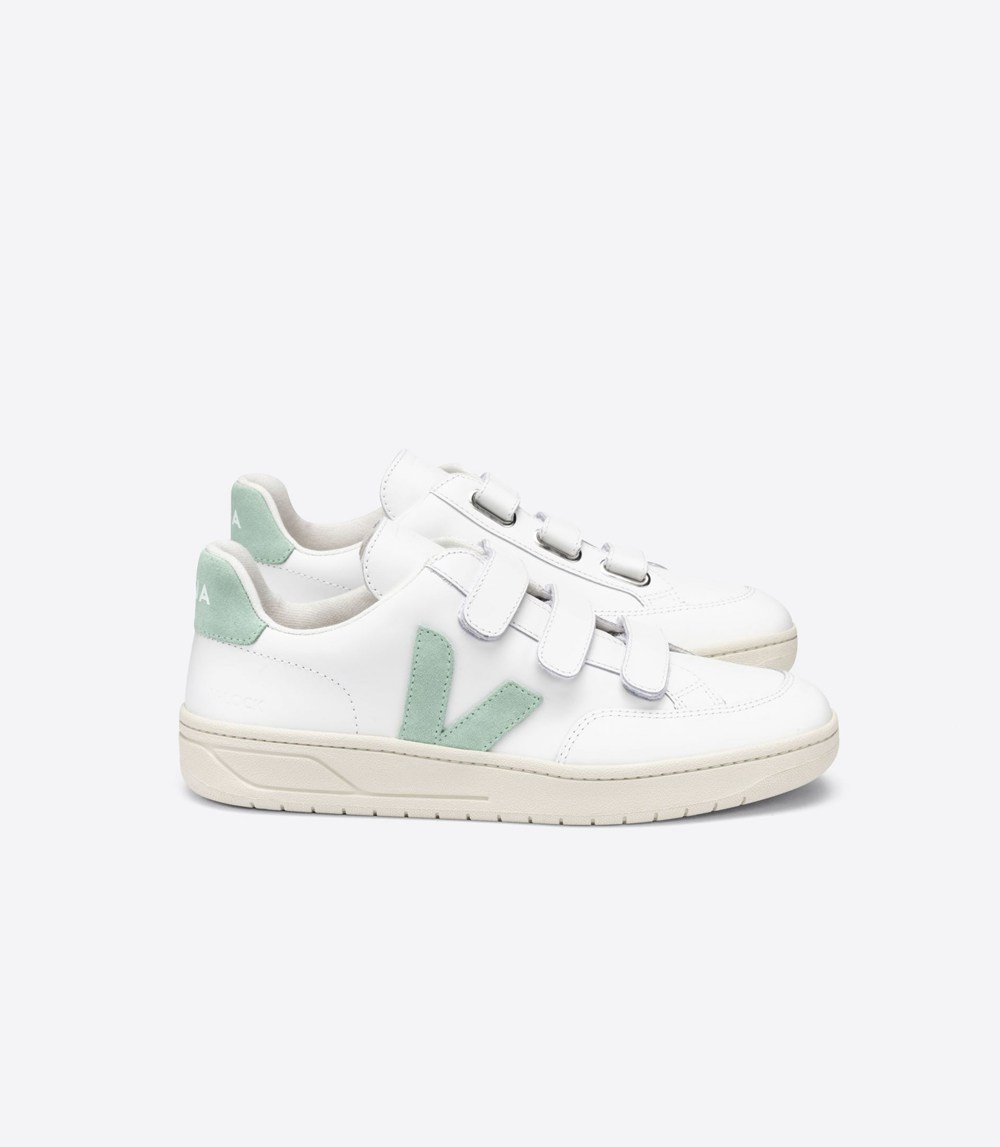 Tenis Veja Mujer - V-Lock Cuero - Blancos - 945HZTDQC